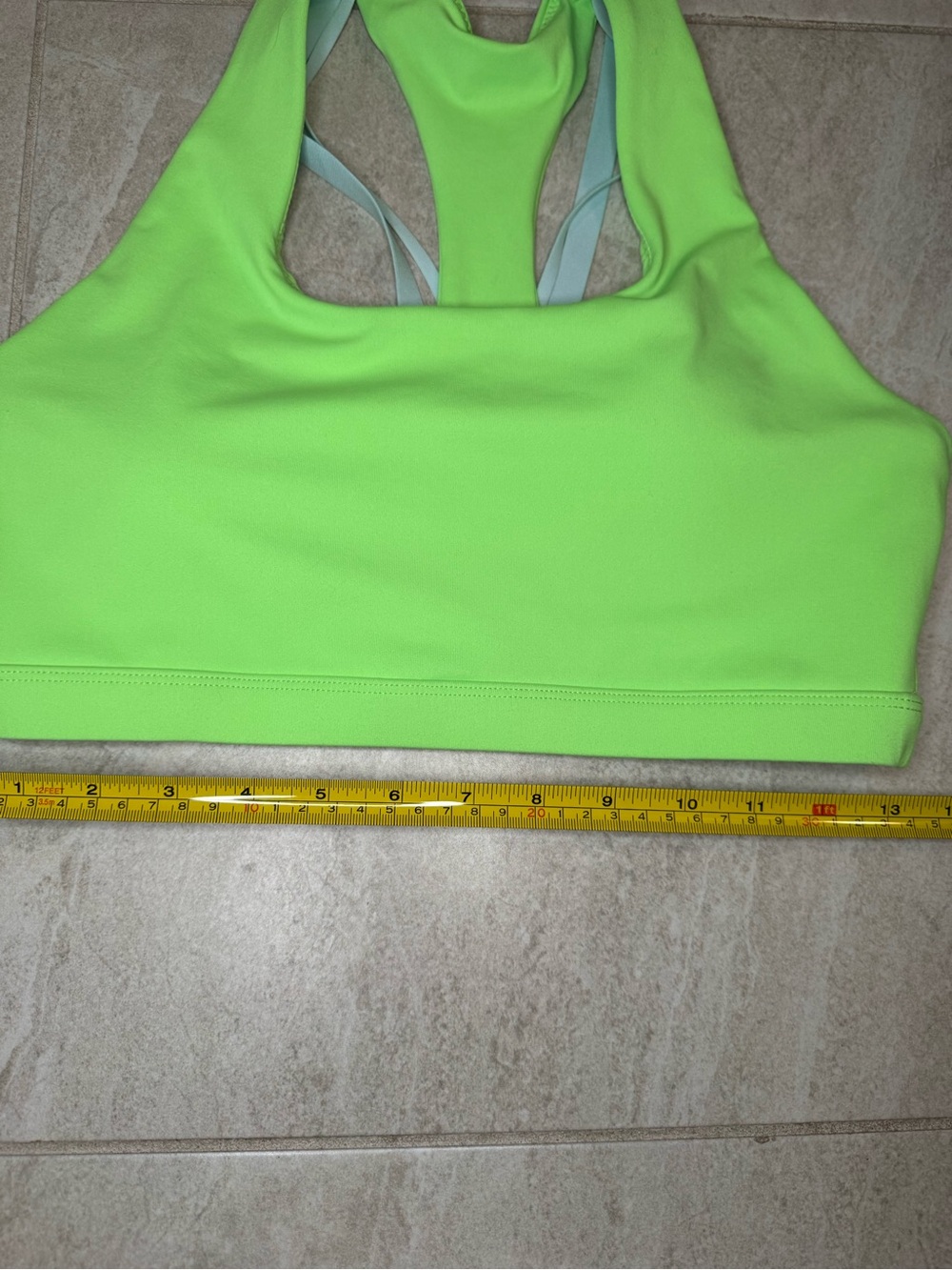 Fabletics Neon Lime Racerback Sports Bra - Picture 2 of 3